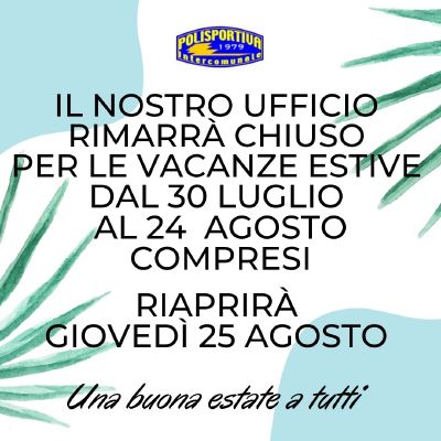 ufficio chiuso luglio 2022